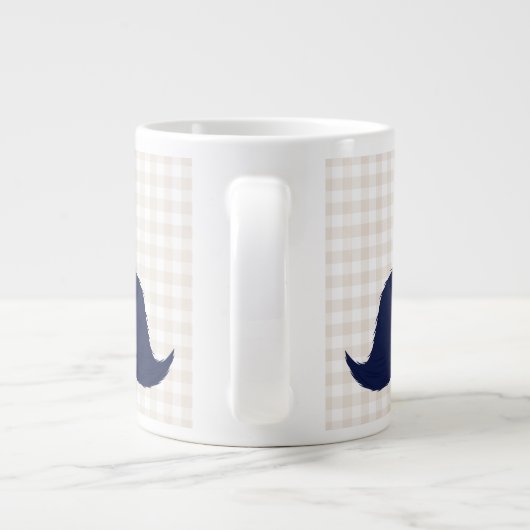 Funny typography mustache Jumbo-Tasse (Rückseite)