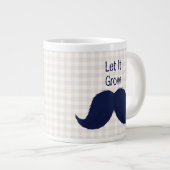 Funny typography mustache Jumbo-Tasse (Vorderseite Rechts)