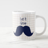 Funny typography mustache Jumbo-Tasse (Rechts)