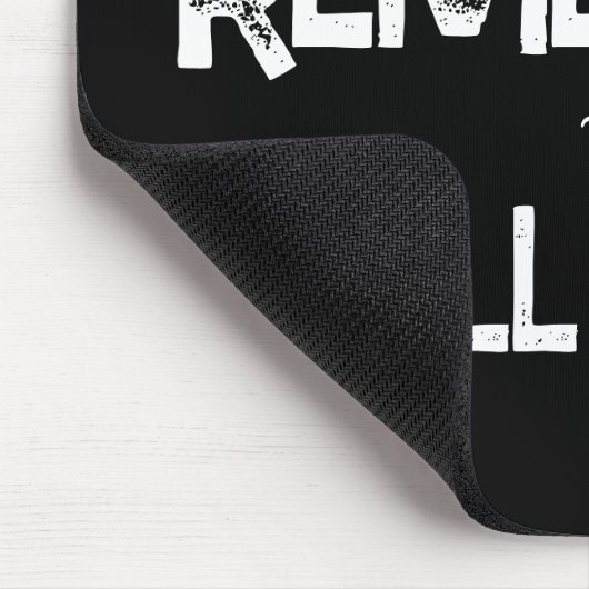 Funny typography simple black & white Mouse Pad Mousepad (Ecke)