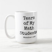 Funny typography Sprichwort Mathelehrer Kaffeetasse (Links)