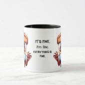 Funny Tyrannosaurus Rex Dino I'm Fine Office Tasse (Zentrum)