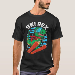 Funny Tyrannosaurus Rex Dinosaurier Girls Boys Ski T-Shirt