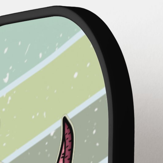 Funny Tyrannosaurus Rex Pink T-Rex Retro Custom Pickleball Schläger (Linke Seite)