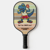 Funny Tyrannosaurus Rex Retro Saur Loser Custom Pickleball Schläger (Vorderseite)