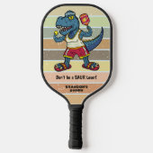 Funny Tyrannosaurus Rex Retro Saur Loser Custom Pickleball Schläger (Rückseite)