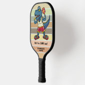 Funny Tyrannosaurus Rex Retro Saur Loser Custom Pickleball Schläger (Links)