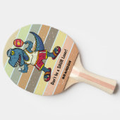 Funny Tyrannosaurus Rex Retro Saur Loser Custom Tischtennis Schläger (Seitenansicht)