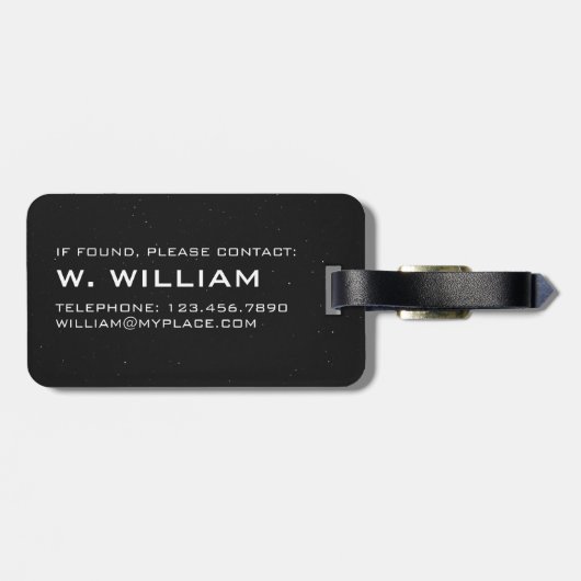 FUNNY - U R here - Sie sind hier - Planet Erde Gepäckanhänger (Rückseite horizontal)