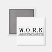 Funny über den Kühlschrankmagnet der Arbeit (Vorderseite/Rückseite)