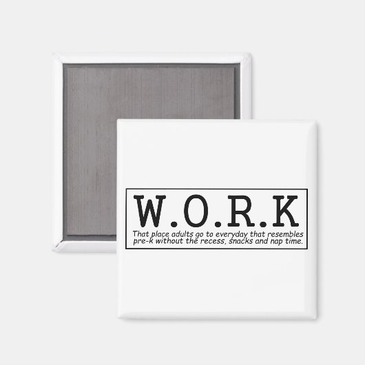 Funny über den Kühlschrankmagnet der Arbeit (Vorderseite/Rückseite)