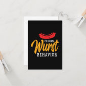 Funny über mein Wurst-Verhalten Oktoberfest Karte (Vorderseite/Rückseite Beispiel)