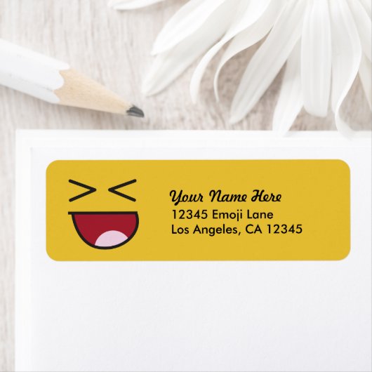 Funny überquerte mit Augen lachend Emoji (Insitu)