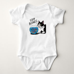 Funny Überrasched Cat Baby Strampler