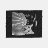 Funny überraschend beängstigend Katze Selfie mit B Fleecedecke (Vorderseite (Horizontal))