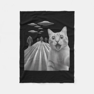 Funny überraschend beängstigend Katze Selfie mit B Fleecedecke