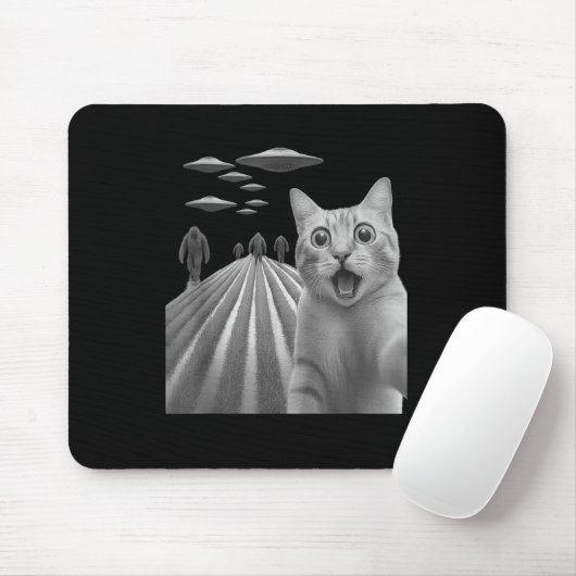 Funny überraschend beängstigend Katze Selfie mit B Mousepad (Mit Mouse)