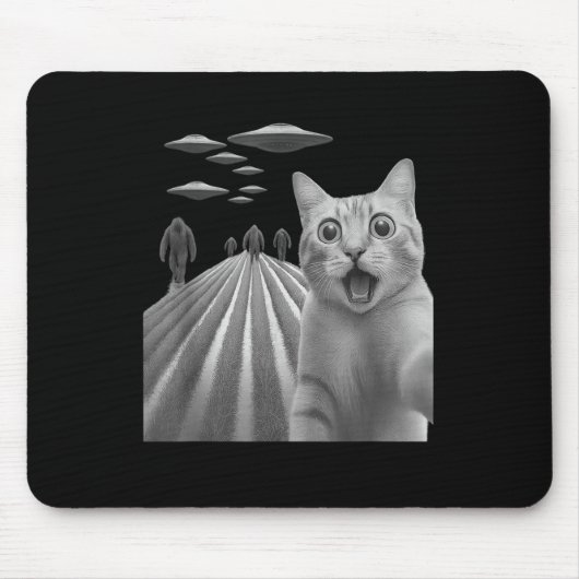 Funny überraschend beängstigend Katze Selfie mit B Mousepad (Vorne)