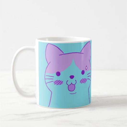 Funny überraschend Cat "too Much Coffee" Zitat Kaffeetasse (Links)