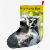 Funny überraschend Lemurs von Madagaskar Großer Weihnachtsstrumpf (Rückseite)