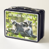 Funny überraschend Lemurs von Madagaskar Metall Brotdose (Rückseite)