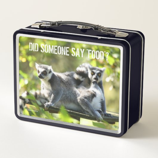 Funny überraschend Lemurs von Madagaskar Metall Brotdose (Rückseite)