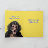 Funny überraschend Monkey Hand Sanitizer Gruß Karte (Innenseite)