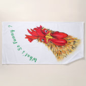 Funny überraschend Neugierige Neuroster - Was ist Strandtuch (Vorderseite)