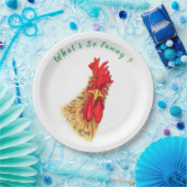 Funny überraschend Neugierige Rooster - Custom Tex Pappteller (Party)