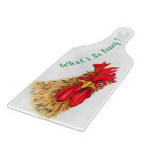Funny überraschend Neugierige Rooster Cutting Boar Schneidebrett (Ecke)