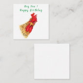 Funny Überraschend Neugierige Rooster - Happy Birt Mitteilungskarte (Vorne/Hinten)