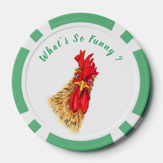 Funny überraschend Rooster Poker Chips - Custom Te (Rückseite)