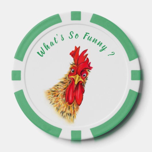Funny überraschend Rooster Poker Chips - Custom Te (Vorderseite)