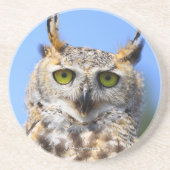Funny überraschend Schöne große Horned Owl Getränkeuntersetzer (Vorne)