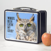 Funny überraschend Schöne große Horned Owl Metall Brotdose (Beispiel)