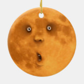 Funny überraschend Vollmond-Gesichtsausstellung Keramik Ornament (Hinten)