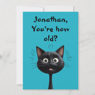 Funny überrascht schwarze Katze Wie alt blau
