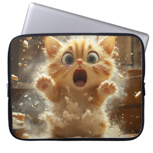 FUNNY ÜBERRASCHTE FETTKITTY CAT LAPTOPSCHUTZHÜLLE