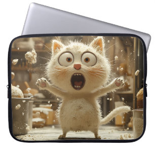 FUNNY ÜBERRASCHTE FETTKITTY CAT LAPTOPSCHUTZHÜLLE