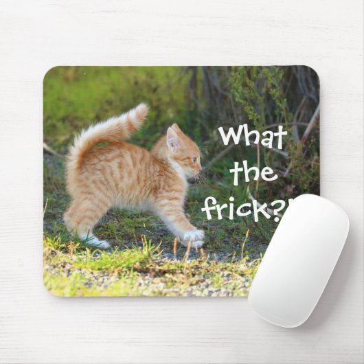 Funny Überraschte Ginger Kitten. Was für ein Frega Mousepad (Mit Mouse)