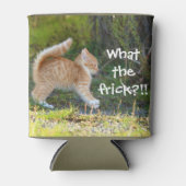 Funny Überraschte Katze. Was für ein Fregal? Dosenkühler (Vorderseite)