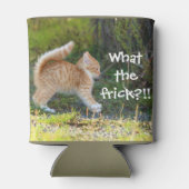 Funny Überraschte Katze. Was für ein Fregal? Dosenkühler (Rückseite)