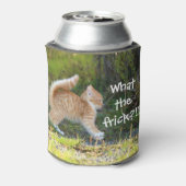 Funny Überraschte Katze. Was für ein Fregal? Dosenkühler (Kanne Rückseite)
