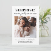 Funny Überraschung Endlich Verlobte Foto Verlobung Ankündigung (Stehend Vorderseite)