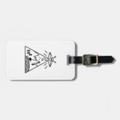 Funny Ufo ,Area 51, Alien Abduction Gepäckanhänger (Vorderseite horizontal)