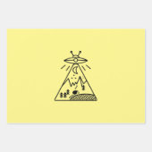 Funny Ufo ,Area 51, Alien Abduction Geschenkpapier Set (Vorderseite 3)