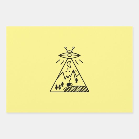 Funny Ufo ,Area 51, Alien Abduction Geschenkpapier Set (Vorderseite 2)