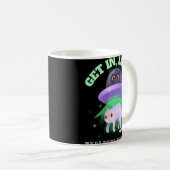 Funny Ufo Cat Alien Entführung wir tun Hintern Stu Kaffeetasse (VorderseiteRechts)