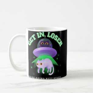 Funny Ufo Cat Alien Entführung wir tun Hintern Stu Kaffeetasse