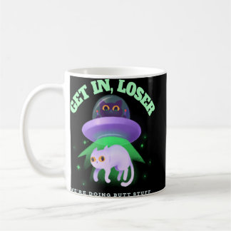 Funny Ufo Cat Alien Entführung wir tun Hintern Stu Kaffeetasse